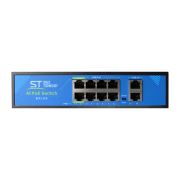 Коммутатор ST-S813POE (2M/150W/АB/2BT) PRO POE 8-ми портовый