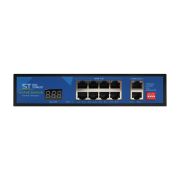 Коммутатор ST-S812POE (2M/150W/А/SC) PRO POE 8-ми портовый