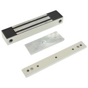 Замок ML-180K (с планкой), цвет Белый электромагнитный 12V DC, не более 0,4 A, усилие 180 кг