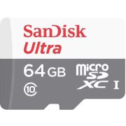 Карта памяти microSDXC 64Gb SanDisk Ultra Class 10 UHS-I U1 (SDSQUNR-064G-GN3MN)
