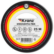 Изолента ПВХ KRANZ 0.13х19 мм, 25 м, серая (5 шт./уп.)