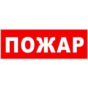Надпись «Пожар» сменная для световых табло М-12, 24, 220В