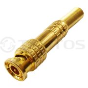 Штекер TS BNC GOLD под винт с пружиной, металл