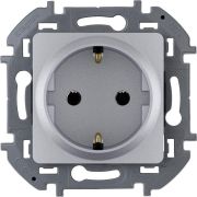 Розетка 1-м СП Inspiria 16А IP20 250В 2P+E немецк. стандарт механизм алюм. IEK 673722