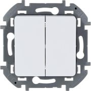 Выключатель 2-кл. Inspiria 10А IP20 250В 10AX механизм бел. IEK 673620