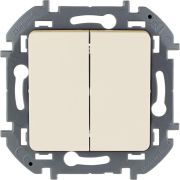 Выключатель 2-кл. Inspiria 10А IP20 250В 10AX механизм сл. кость IEK 673621