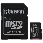 Карта памяти microSDXC 64Gb Kingston Canvas Select Plus Class 10 UHS-I U1 V10 A1+адаптер (SDCS2/64GB