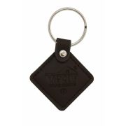 Брелок VIZIT-RF3.2 brown Ключ RF (RFID-13.56 МГц). Кожаный брелок с тиснением логотипа коричневый.