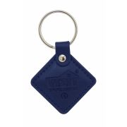 Брелок VIZIT-RF3.2 blue Ключ RF (RFID-13.56 МГц). Кожаный брелок с тиснением логотипа синий