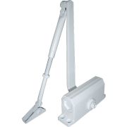 Доводчик E-602D (белый) для дверей весом до 50 кг, двухскоростной, фиксация открытого положения