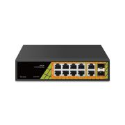 Коммутатор TSn-8FP12F2S2 POE 12 портовый
